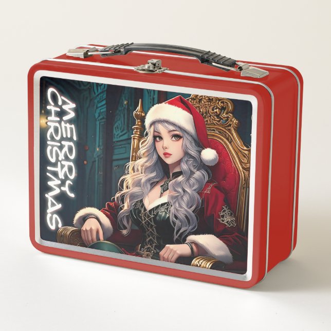Santa's hottest sister - Merry Xmas 03122024_0004 Metal Lunch Box (Front)