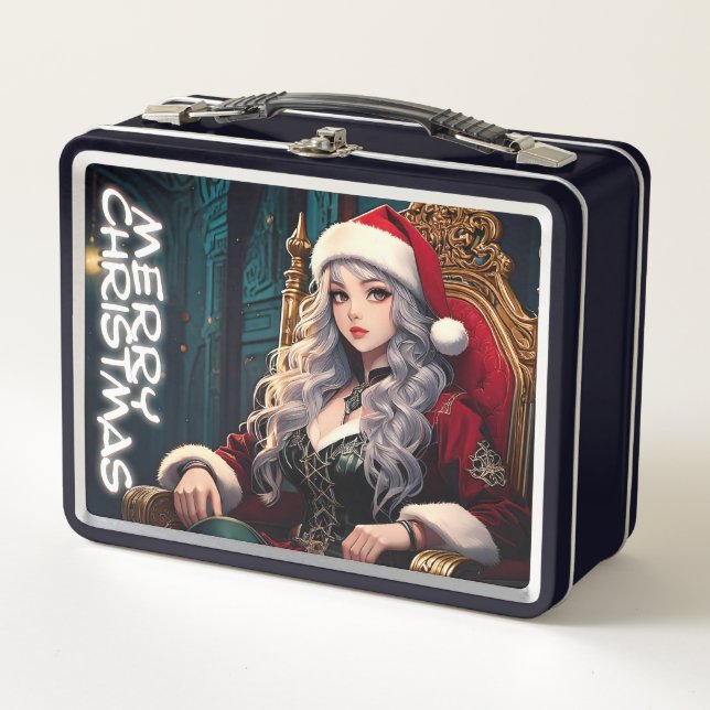 Santa's hottest sister - Merry Xmas 03122024_0004 Metal Lunch Box (Front)
