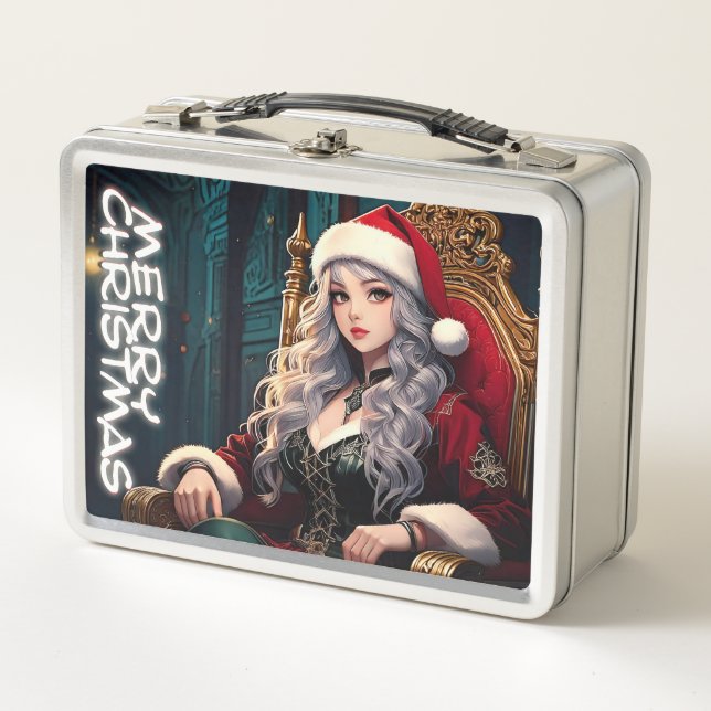 Santa's hottest sister - Merry Xmas 03122024_0004 Metal Lunch Box (Front)