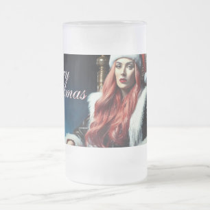 Santa's hottest sister - Merry Xmas 03122024_0011 Frosted Glass Beer Mug