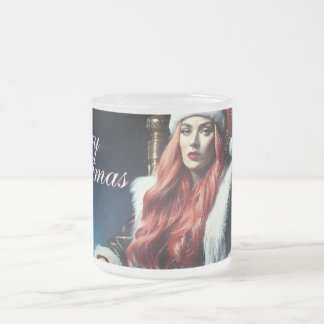 Santa's hottest sister - Merry Xmas 03122024_0011 Frosted Glass Coffee Mug