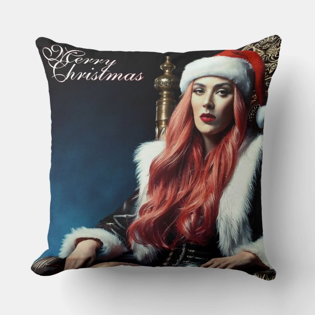 Santa's hottest sister - Merry Xmas 03122024_0011 Throw Pillow (Front)