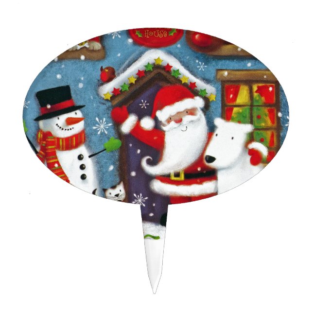 Santa's House Cake Topper (Front)