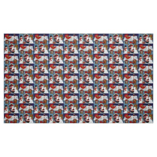 Santa's House Fabric