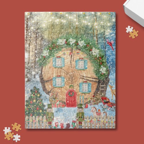 Santas House in Enchanted Forest  Jigsaw Puzzle