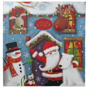 Santa's House Napkin