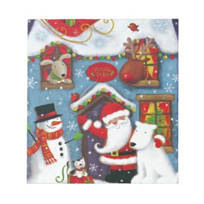 Santa&#39;s House Notepad