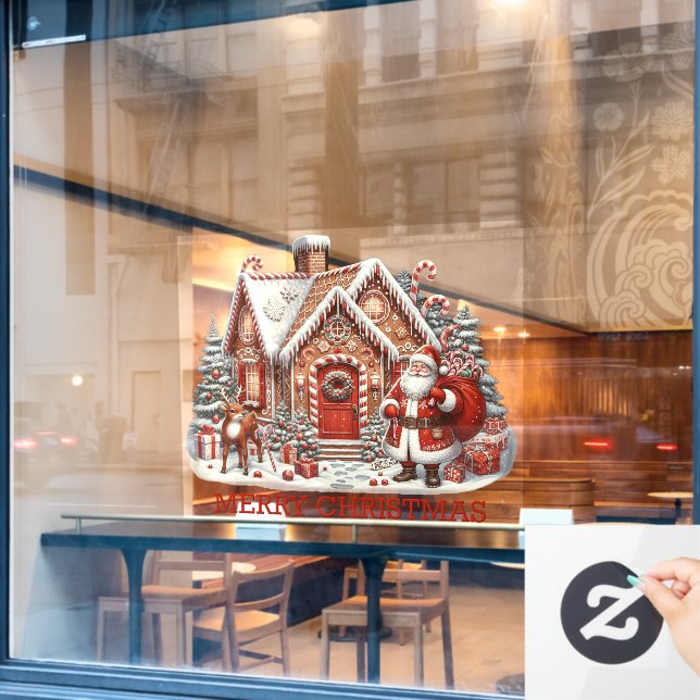 Santa's House Window Cling (Cafe Window)