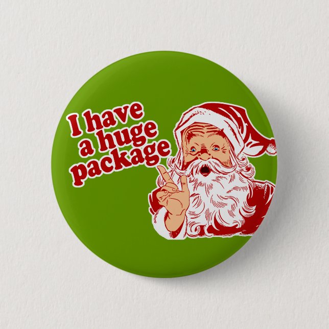Santas Huge Package Button (Front)