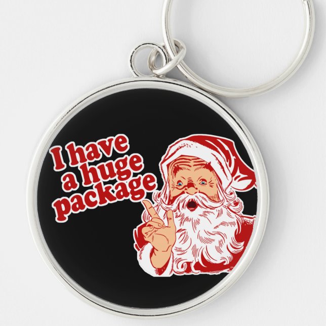Santas Huge Package Keychain (Front)