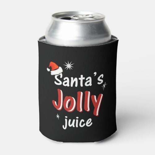 Santas Jolly Juice Christmas Cheer Beer Can Cooler