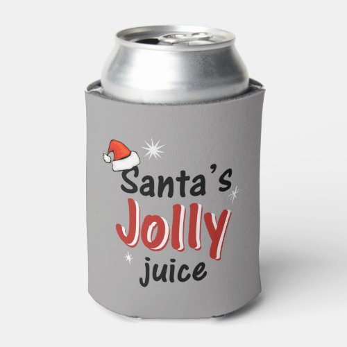 Santas Jolly Juice Christmas Cheer Beer Can Cooler