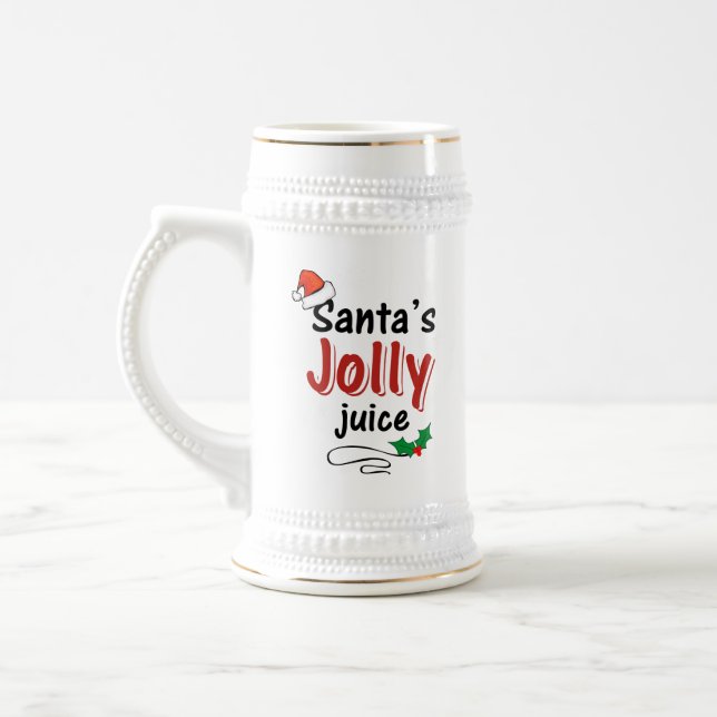 Santa's Jolly Juice Christmas Cheer Beer Stein (Left)