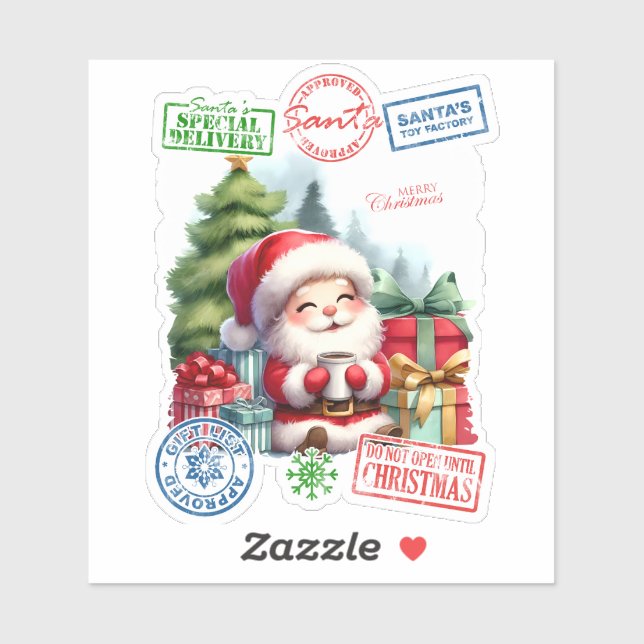 Santa's Joyful Delivery Sticker (Sheet)