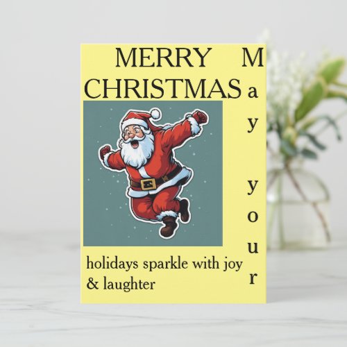  Santas Joyful VisitCHRISTMAS CARD 