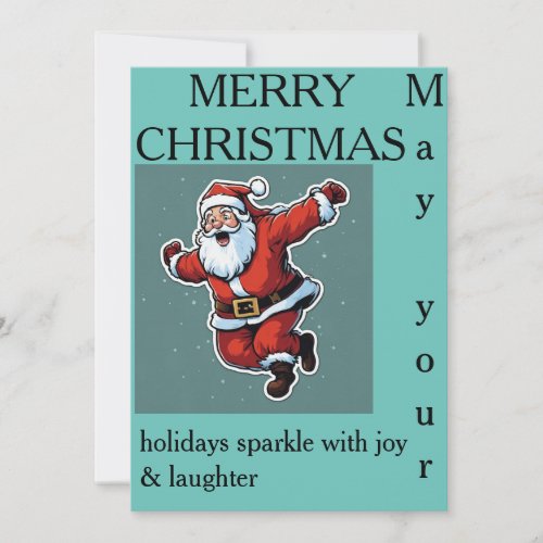  Santas Joyful VisitCHRISTMAS CARD 