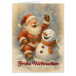 Santas Lachen im Winterzauber Card
