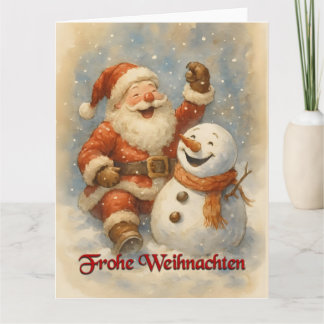 Santas Lachen im Winterzauber Card