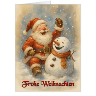 Santas Lachen im Winterzauber Card