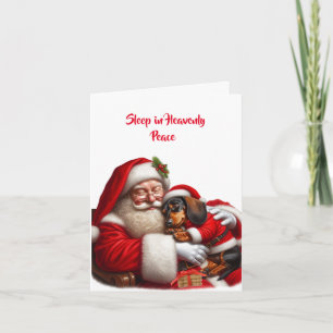 SANTA'S LAP DACHSHUND CHRISTMAS CARD