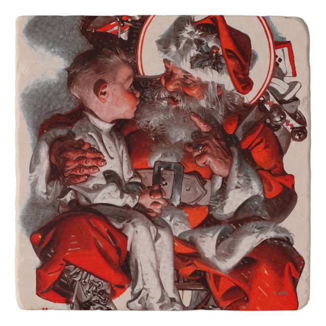 Santa's Lap Trivet (Front)