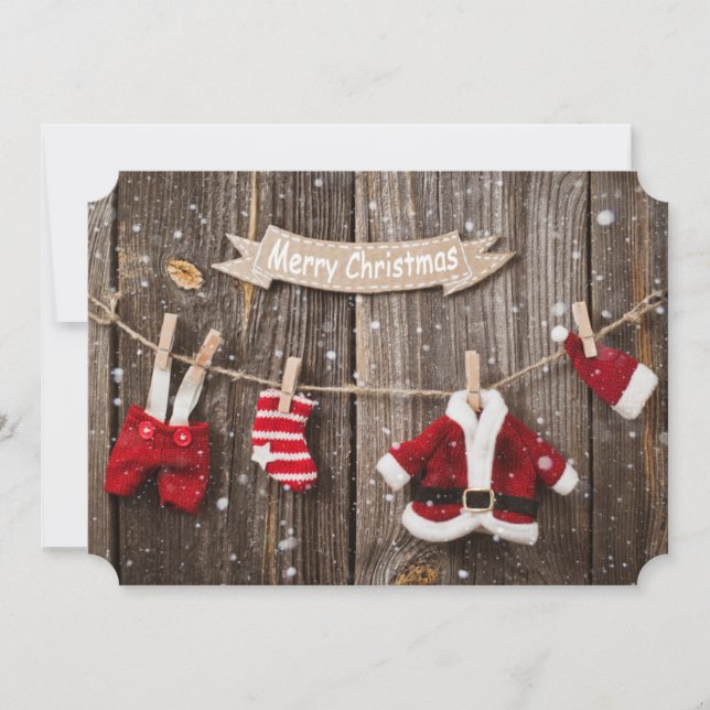 Santa's Laundry Holiday Card (Front)