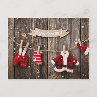 Santa's Laundry Holiday Postcard