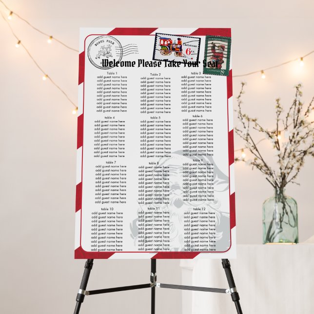 Santa's Letter North pole seating chart Foam Board (Creator Uploaded)