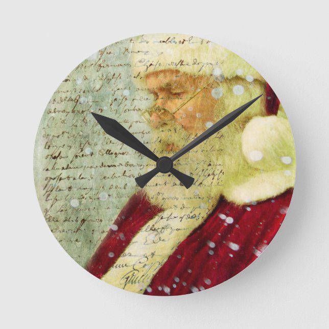 Santas Letter Round Clock (Front)
