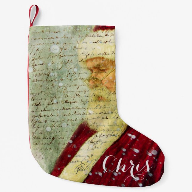 Santas Letter Small Christmas Stocking (Front)