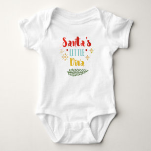 Santa's Little Diva Baby Bodysuit