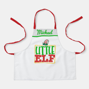 Santa's Little Elf Helper, Personalized Name Kids Apron