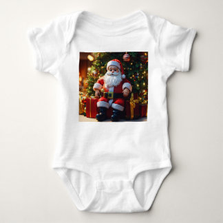 "Santa's Little Helper: Adorable Printed Baby Jump Baby Bodysuit