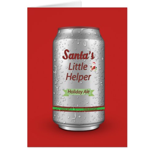 Santas Little Helper Beer Can