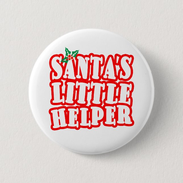 Santas Little Helper Button (Front)