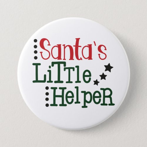 Santas Little Helper Button