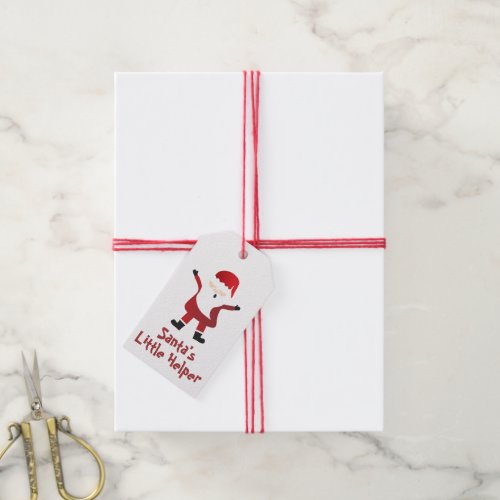 Santas Little Helper Candy Canes To From Gift Tags