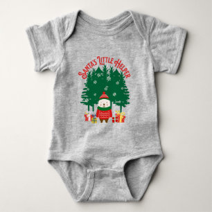 Santa's Little Helper Christmas Baby Bodysuit