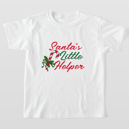 Santas Little Helper Christmas Cute Family T_Shirt