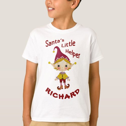 Santas little helper custom T_Shirt