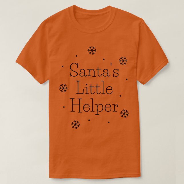 Santas Little Helper Cute Christmas design with sn T-Shirt (Design Front)