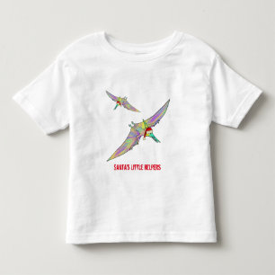 Santas Little Helper Cute Dinosaur Christmas Toddler T-shirt