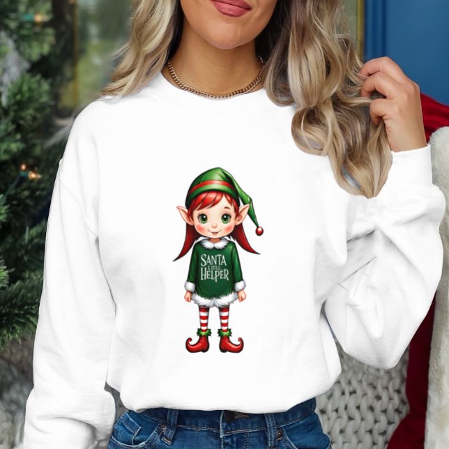 Santas Little Helper Elf Festive Christmas Sweatshirt (Creator Uploaded)