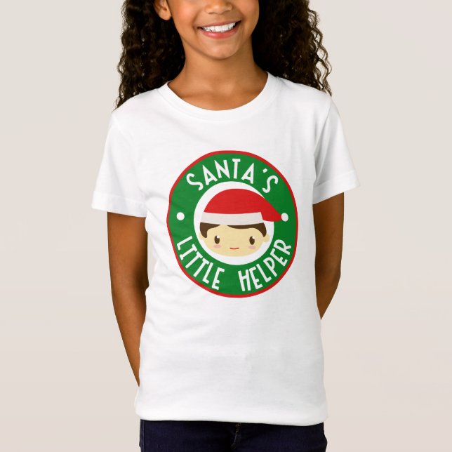 Santa's Little Helper Girl's T-shirt (Front)