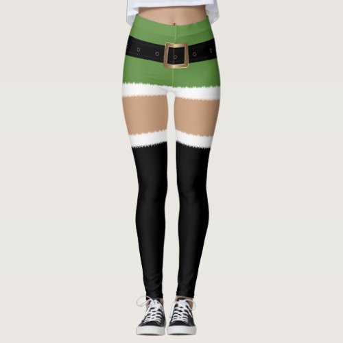 Santas Little Helper Green Leggings