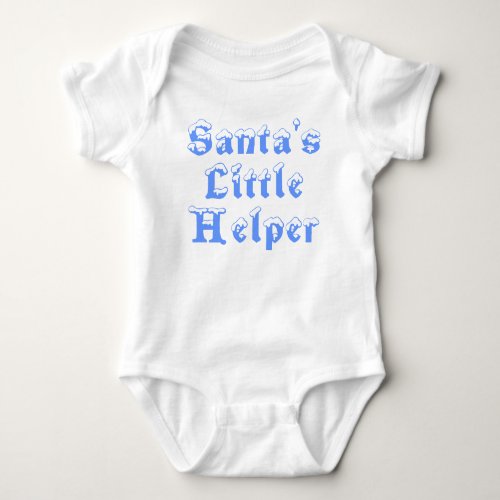 Santas Little Helper _ ice blue Baby Bodysuit