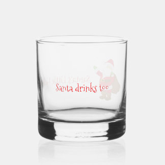 Santa's Little Helper Jolly St Nick Customizable Whiskey Glass