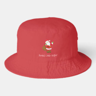 Santa's Little Helper Jolly St Nick Sack of Gifts Bucket Hat