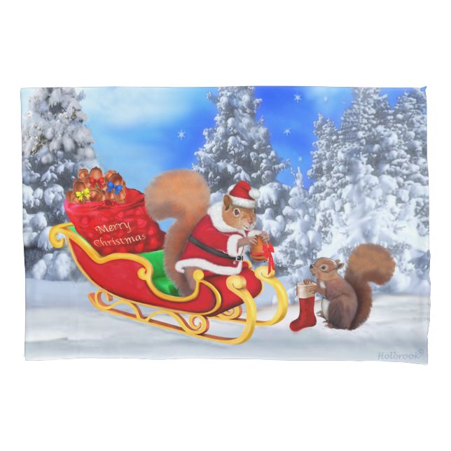 SANTA'S LITTLE HELPER & MERRY CHRISTMAS FROM SANTA PILLOW CASE (Front)