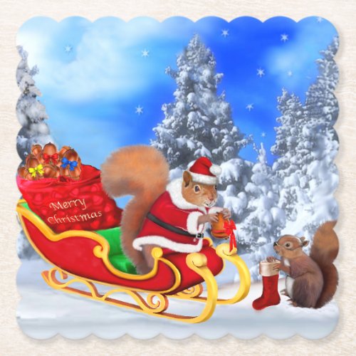 SANTAS LITTLE HELPER PAPER COASTER